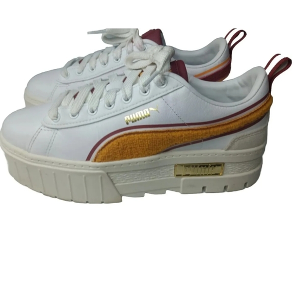 Puma Mayze New Heritage Shoes Women's Size 7.5 White Apricot' - Picture 2 of 10